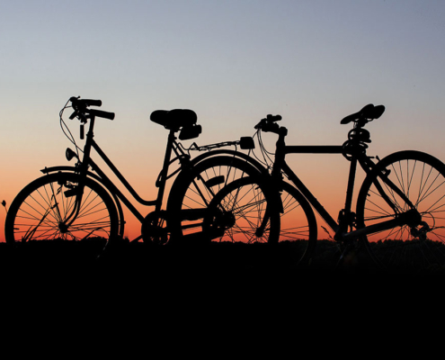 Fietsen gelukkig
