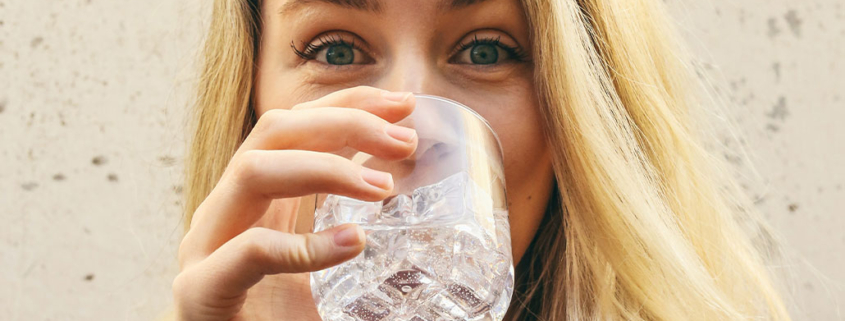 Water drinken droge huid