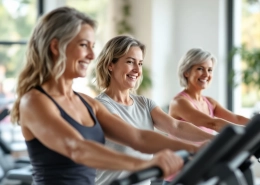 Vrouwen trainen op Curves-circuitapparatuur met behulpzame coach in lichte, moderne fitnessstudio. Ontspannen sfeer met focus op kracht en plezier.
